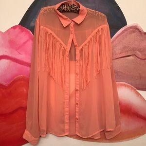 BCBG - Fringe Blouse